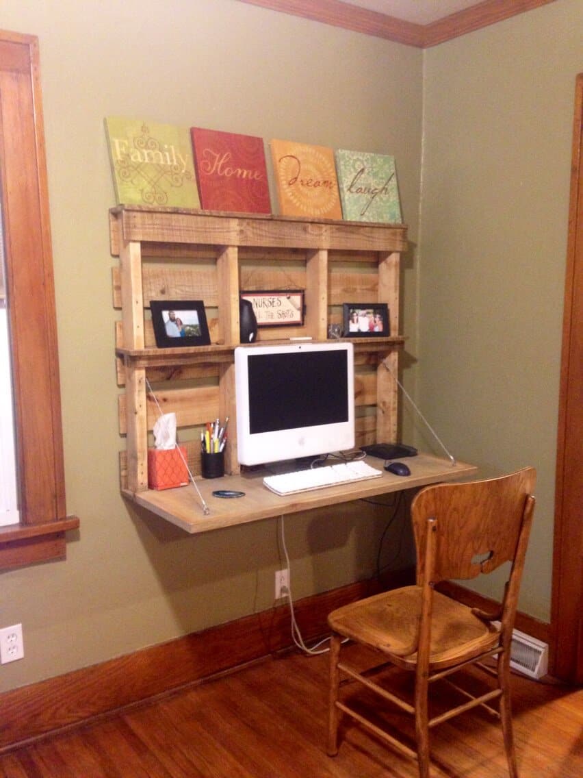 diy computer table wood