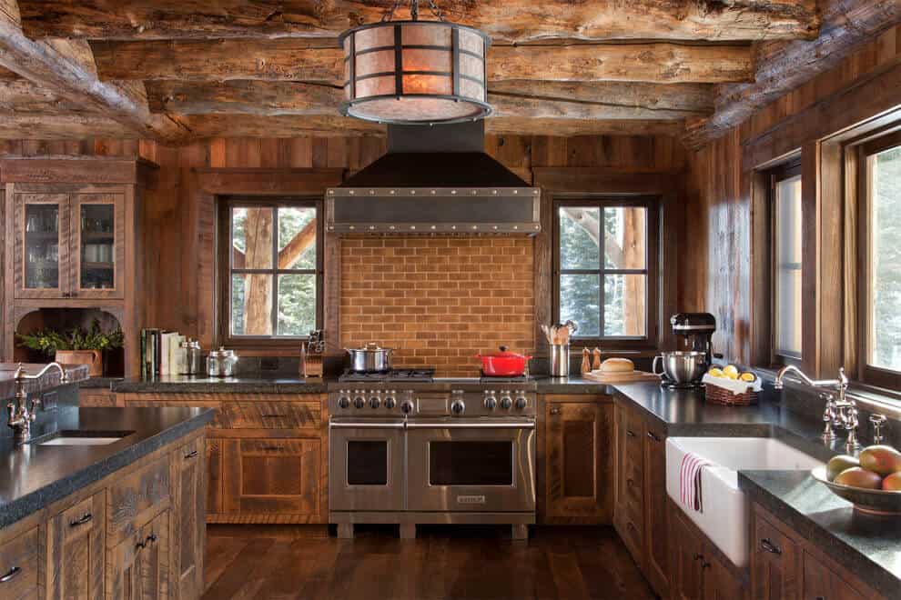 Exposed Brick Backsplash