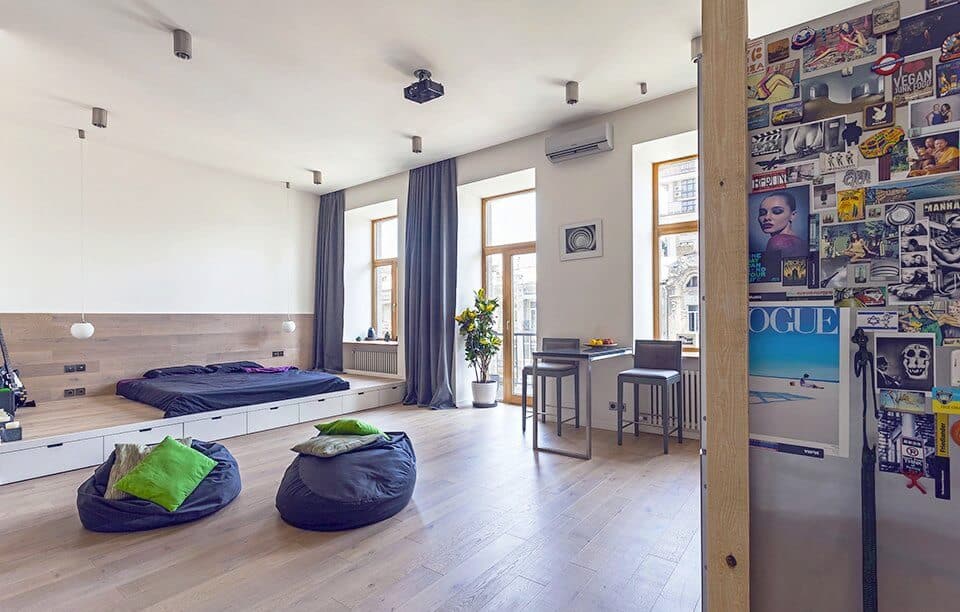 Open Design Apartment To Make Small Room Feel Bigger