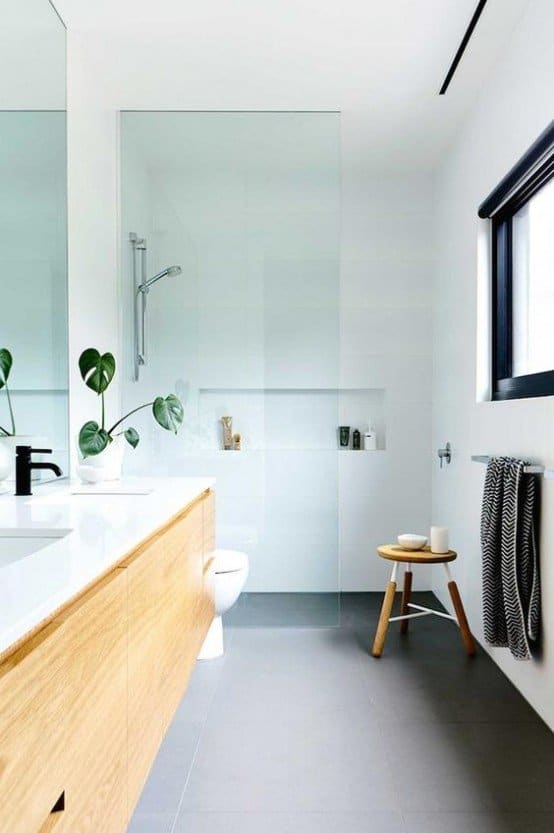 18 Distinctively Beautiful Mid Century Modern Bathroom Ideas - Mid Century Modern Bathroom Lamp