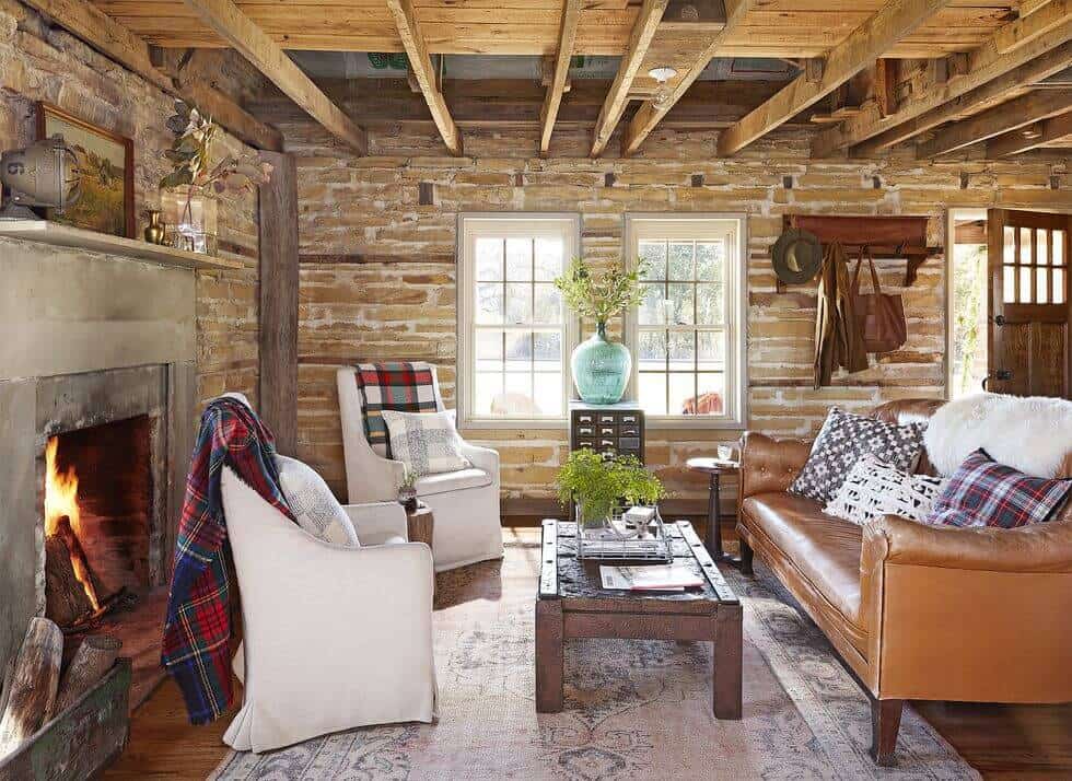 rustic farmhouse decor living room