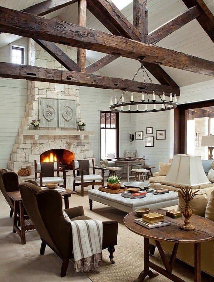 Farmhouse Living Room Rustic Country Style 8