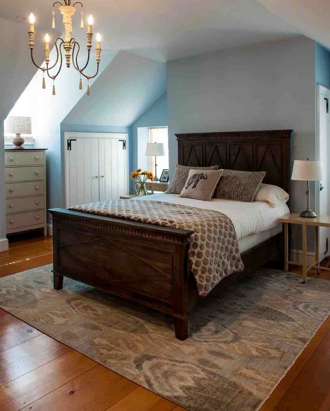 Farmhouse Style Bedroom In Attic