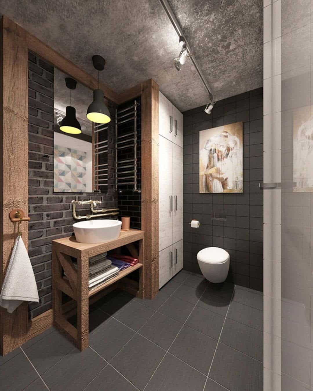 29 Industrial Style Bathroom Ideas For Your Inspiration