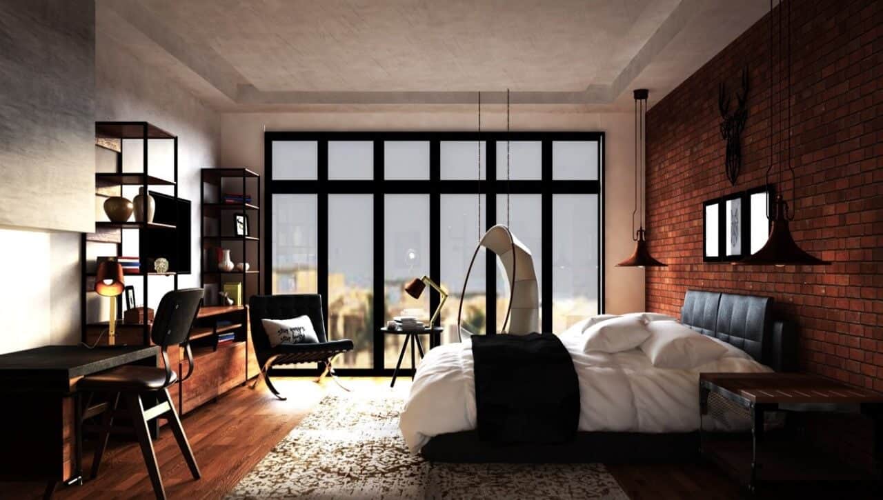 Industrial Bedroom Layout