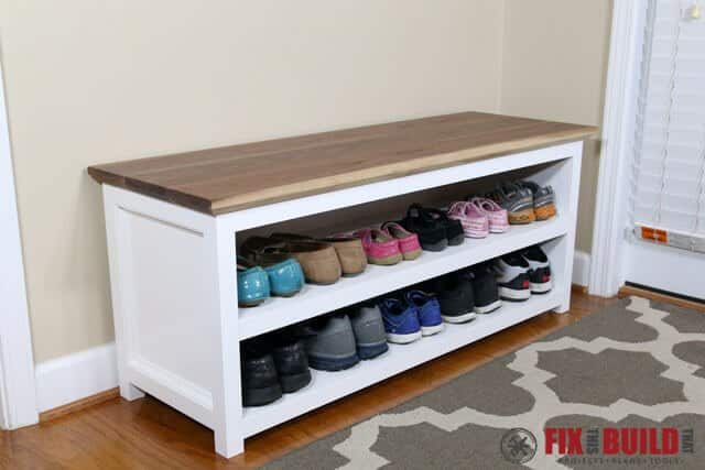 Diy Shoe Rack For Entryway By