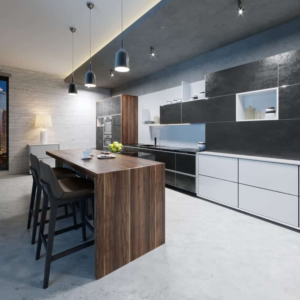 black kitchen cabinet design