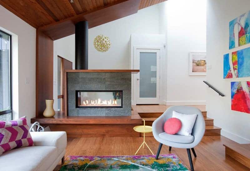 Double Sided Fireplace