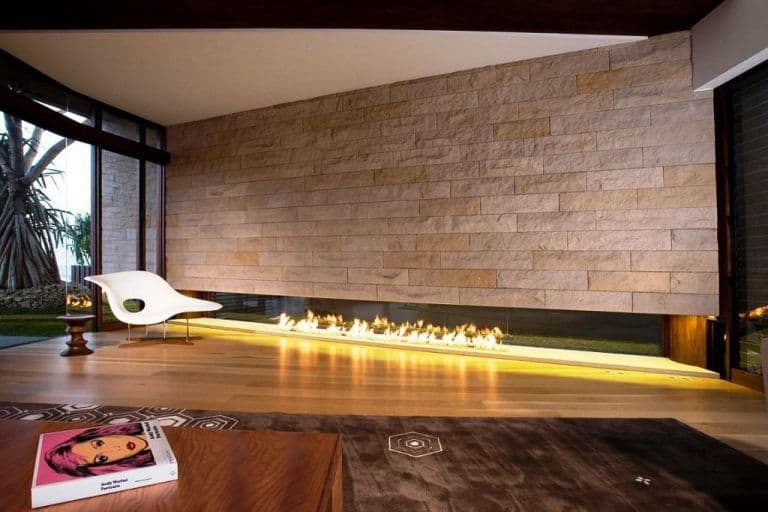 Linear Fireplace Design Modern
