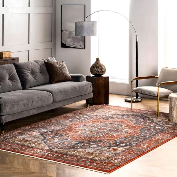 20 Beautiful Rugs That Go With Grey Couches, Black And Grey Rug Living Room
