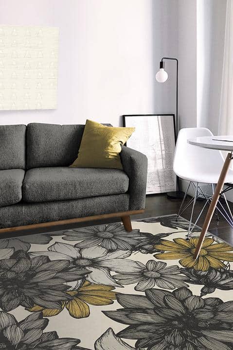 20 Beautiful Rugs That Go With Grey Couches