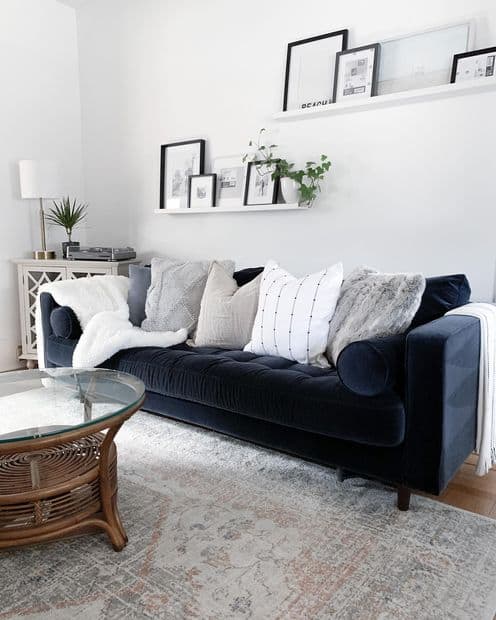 What Color Rug Goes With A Blue Couch, What Colour Rug Goes With Dark Grey Couch