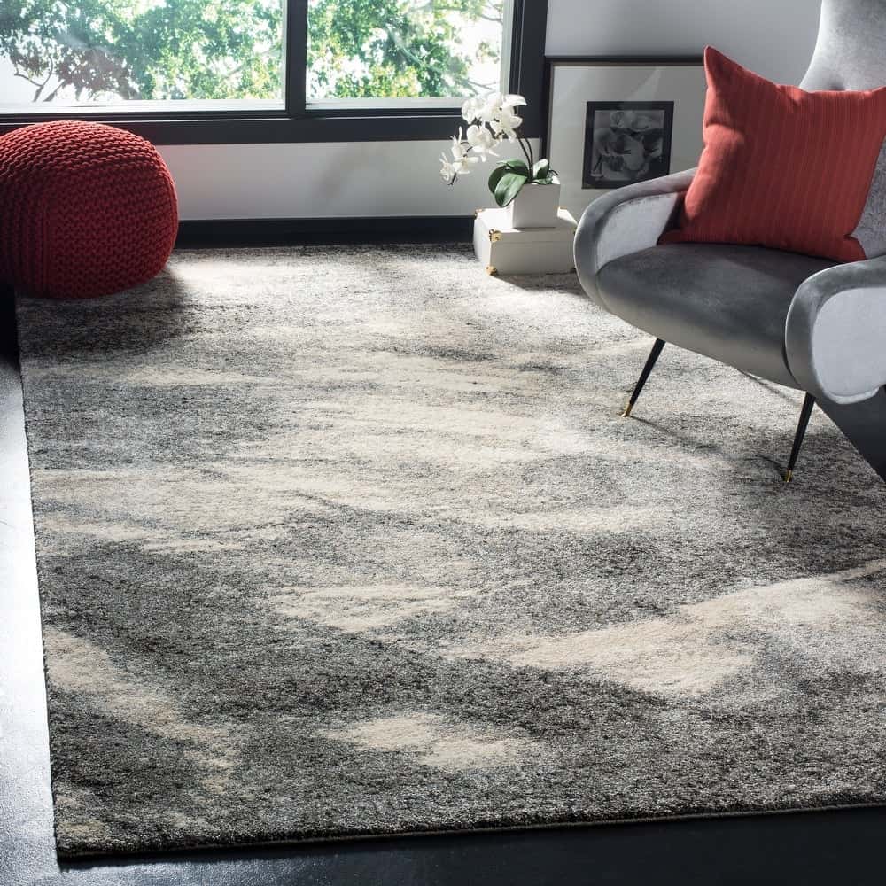 Gray Modern Abstract Rug