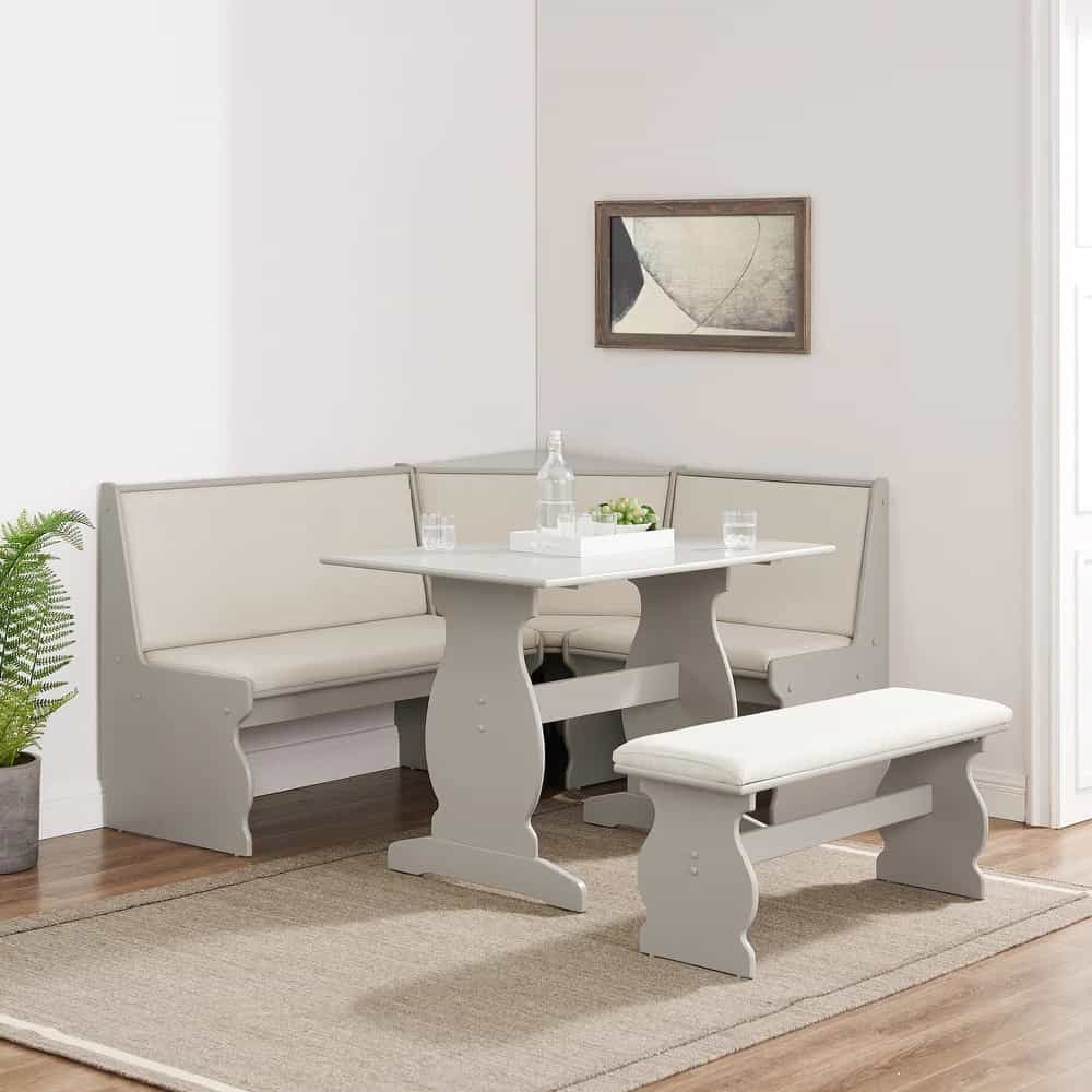 Fit Your Dining Table Into a Corner With a Nook Dining Set