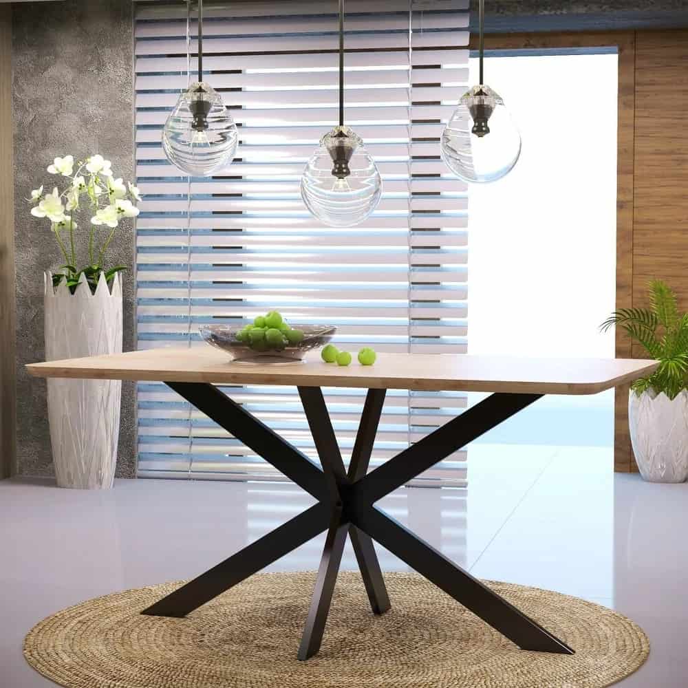Incorporate an X-Pedestal Table for a Unique Modern Touch