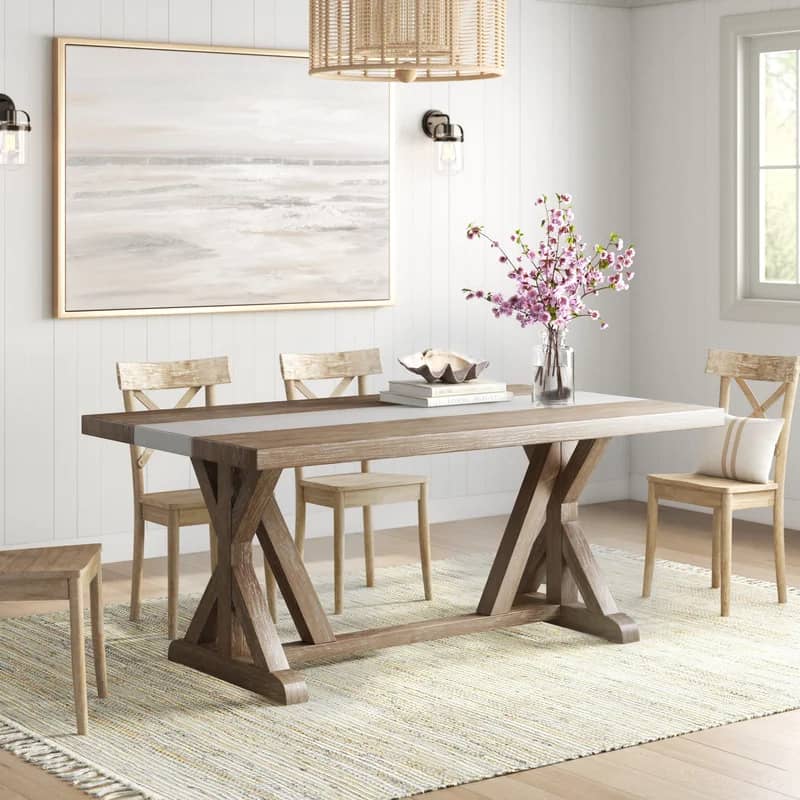 Add in a Mixed Material Table for a Unique Dining Room