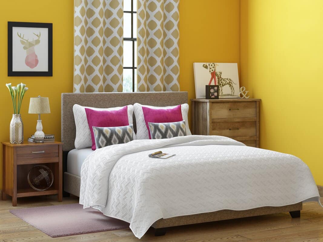 Geometric Patterns and Yellow Walls Are a Match Made in Heaven