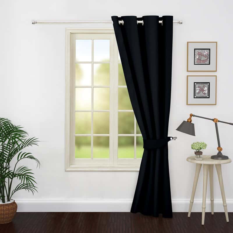 Black Curtains For A Stark Contrast