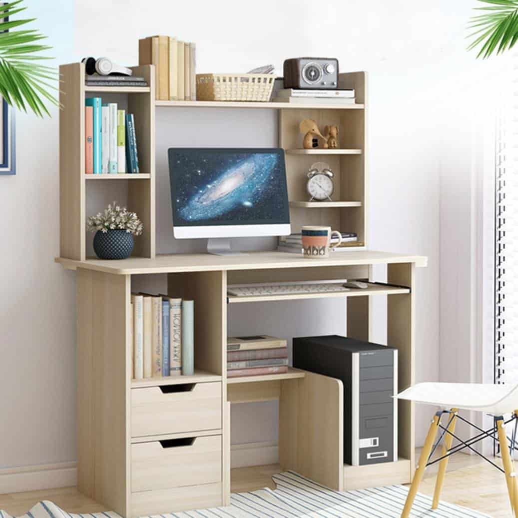 Merge Your Desk With A Shelf For Functionality