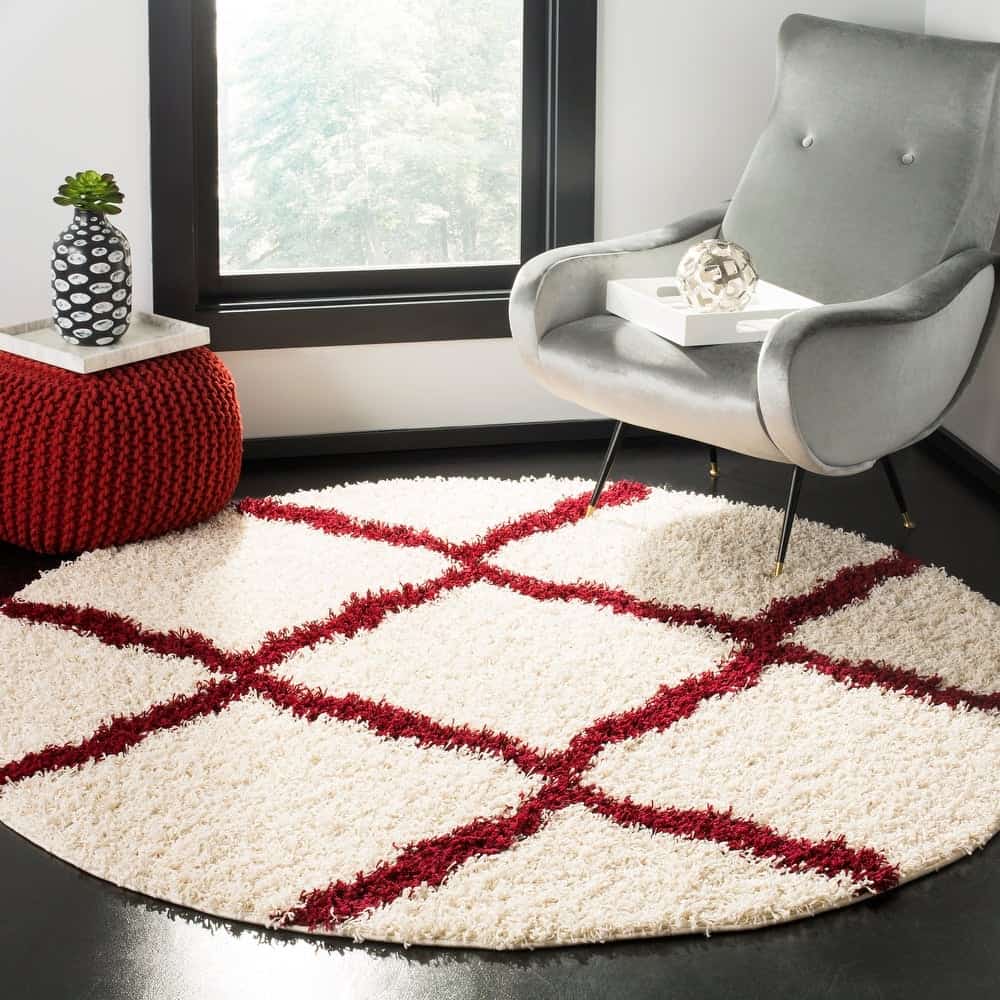 Criss-Cross Shag Area Rug