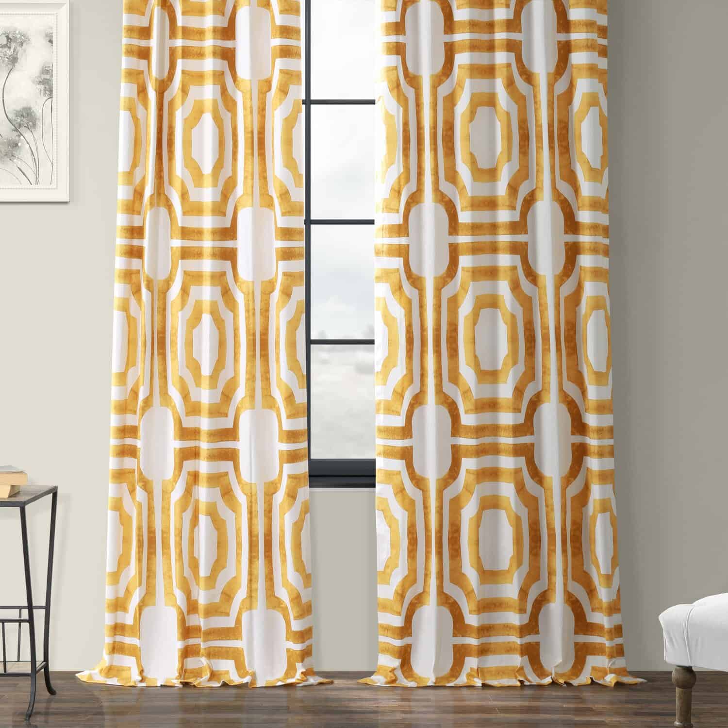 Curtains With A Geometric Pattern Are Super Fun