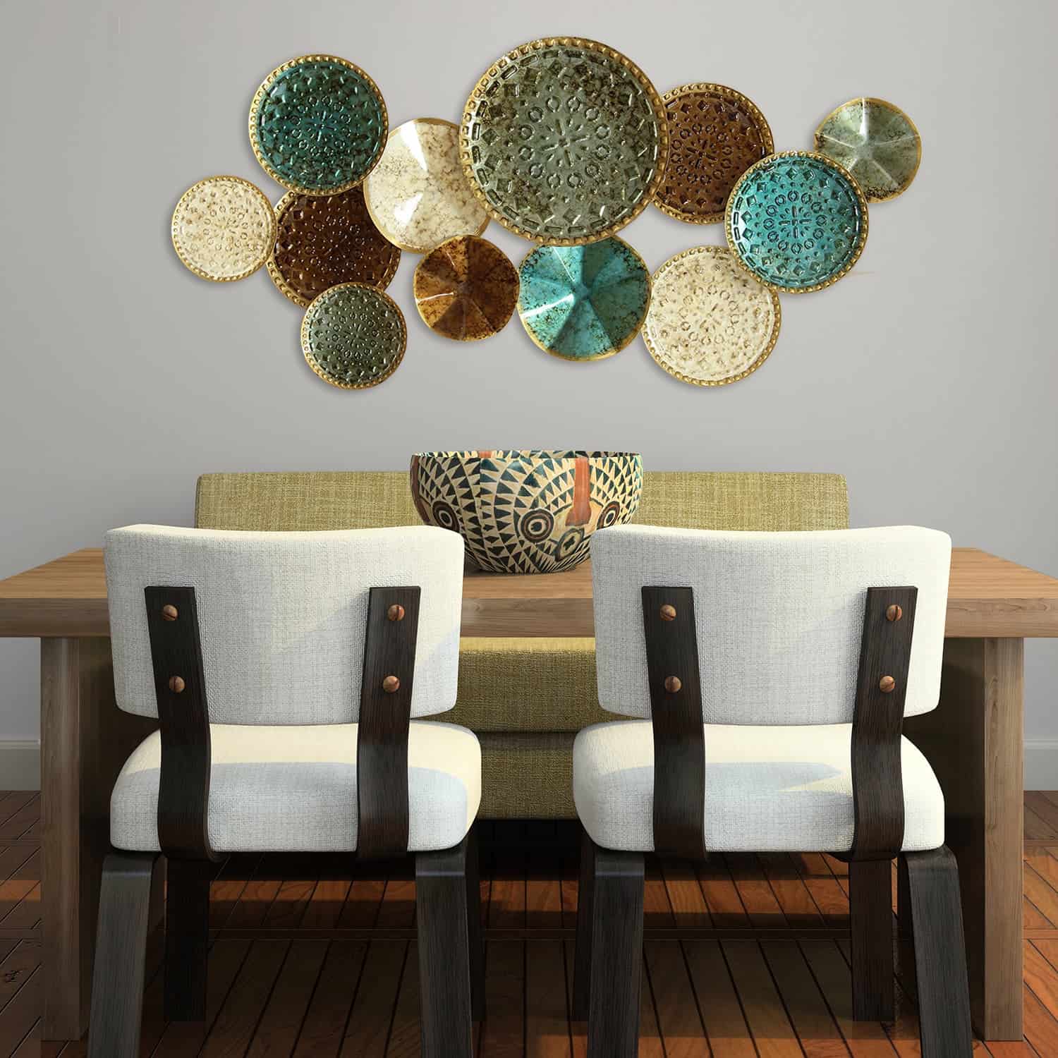 Eye-Catching Plates and Bowls Revitalize Walls