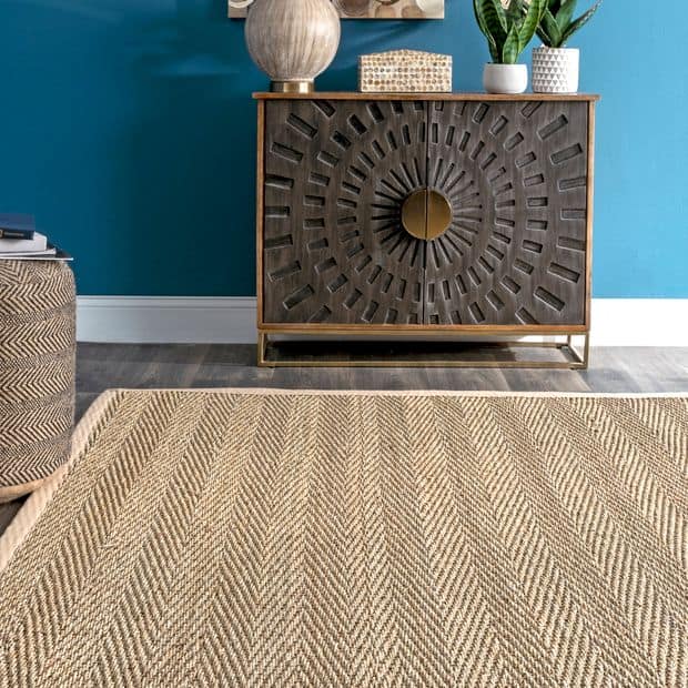 Seagrass Herringbone Area Rug