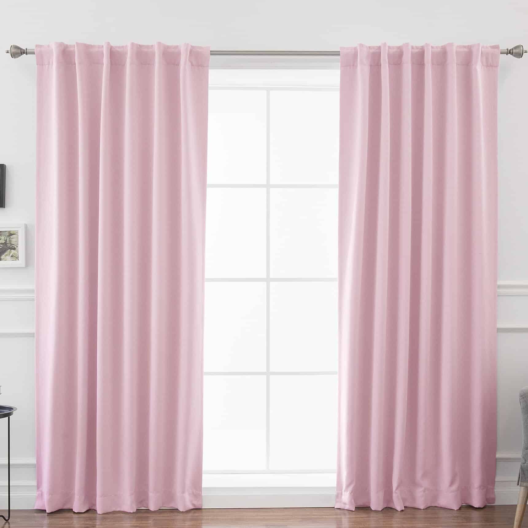 Baby Pink Curtains Look Great With White Walls