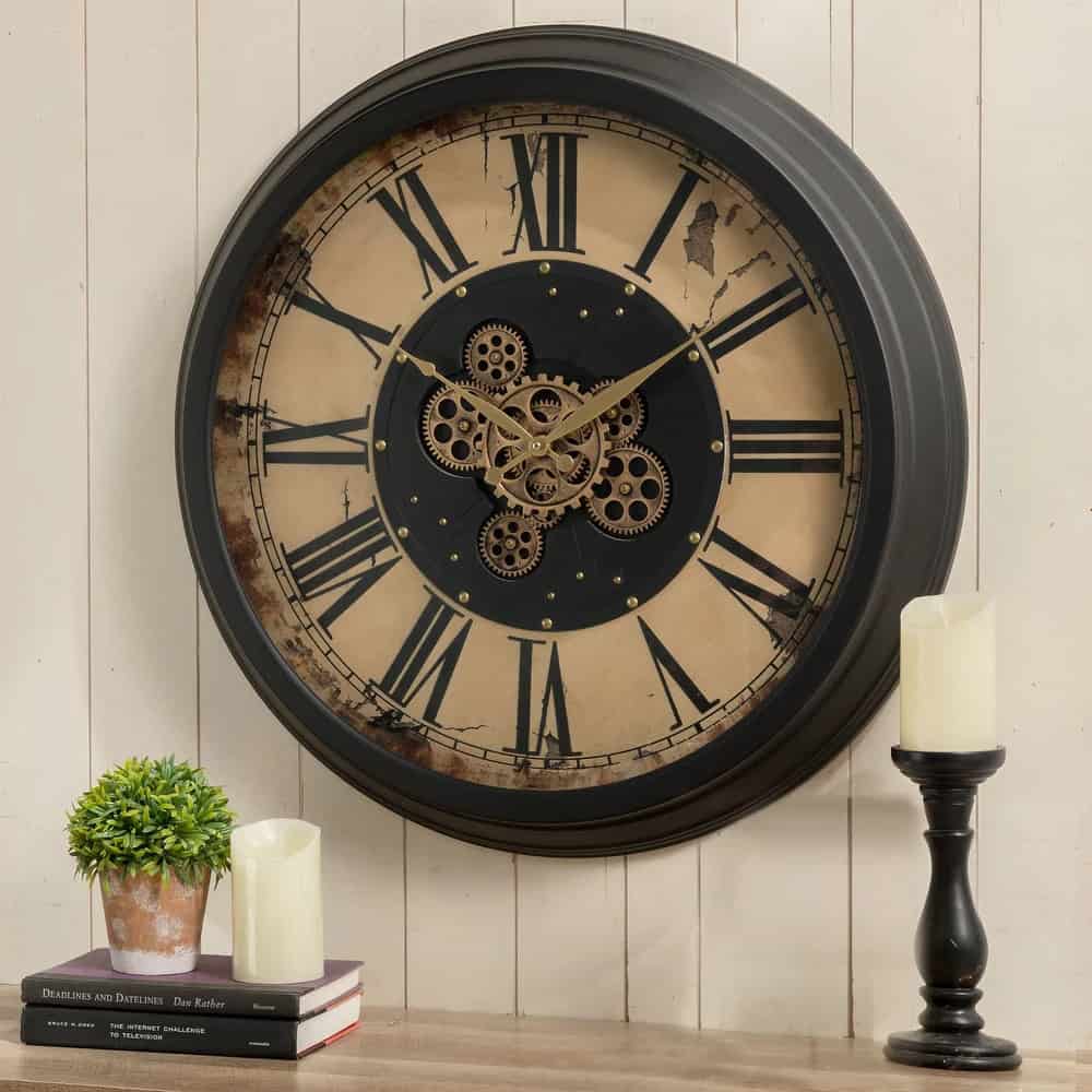 Decorate Large Spaces With an Oversized Industrial Wall Clock