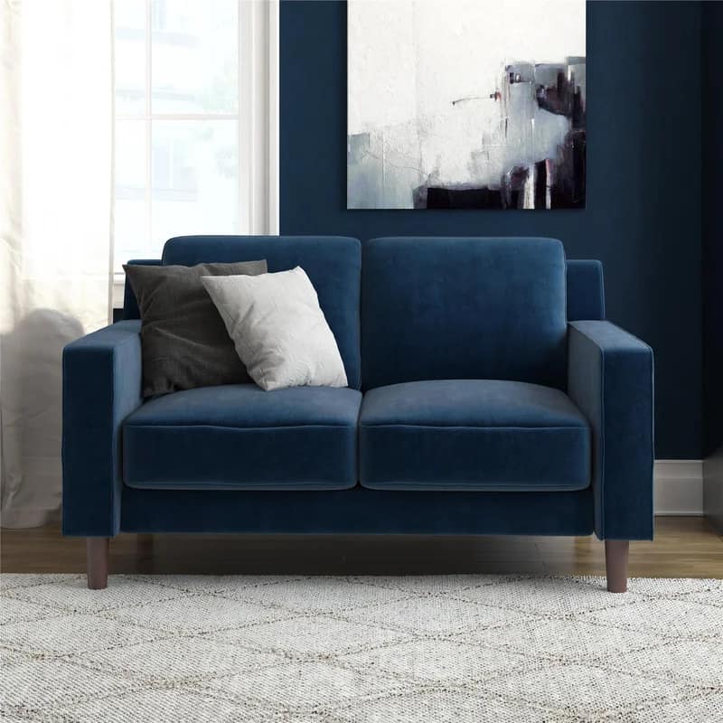 Go For A Navy Blue Loveseat For Simplicity’s Sake