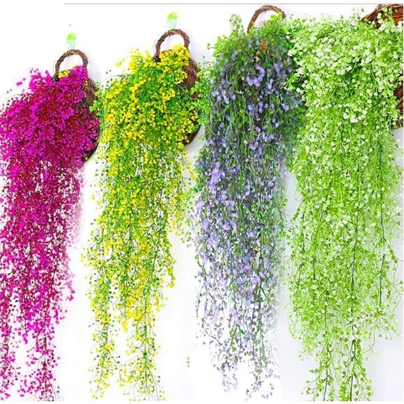 Hang Up A Line Of Pretty Plants Overflowing From Dainty Baskets