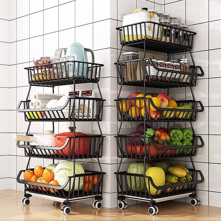 Store Fruits And Veggies In Metal Storage Bins