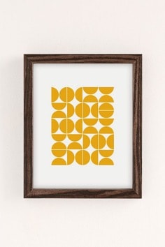 Appreciate Colorful Minimalism With This Yellow Art Print