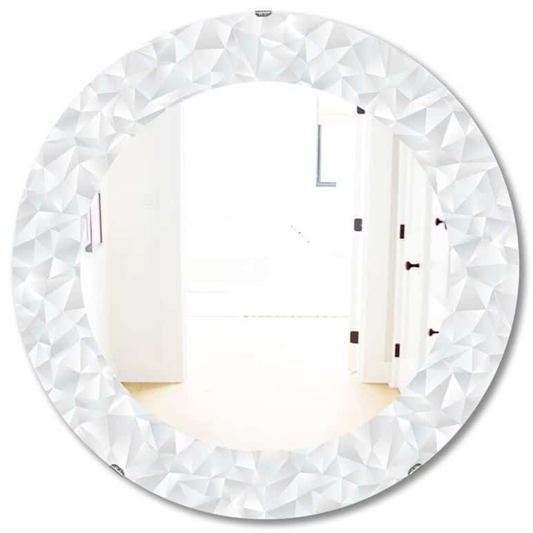 Hang An Abstract-Patterned Circular Mirror