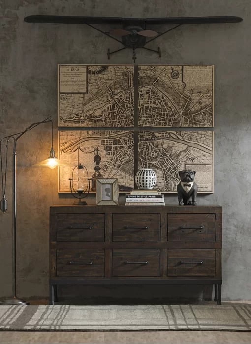 Add a Touch of History With an Antique Map Sectional Set