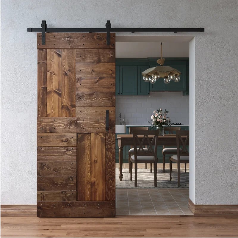 Add a Paneled Wooden Door for Visual Texture