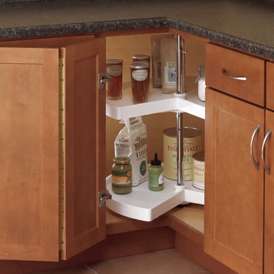 Make Stored Items Easily Accessible With A Lazy Susan