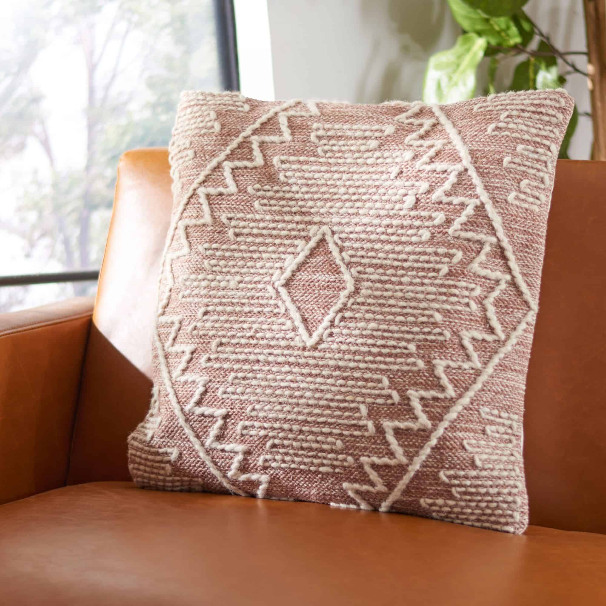 15 Of The Best Boho Throw Pillows Of 2023   2 Peachy Woolen Pillows Will Look Beautiful In A Boho Home 2000x2000 