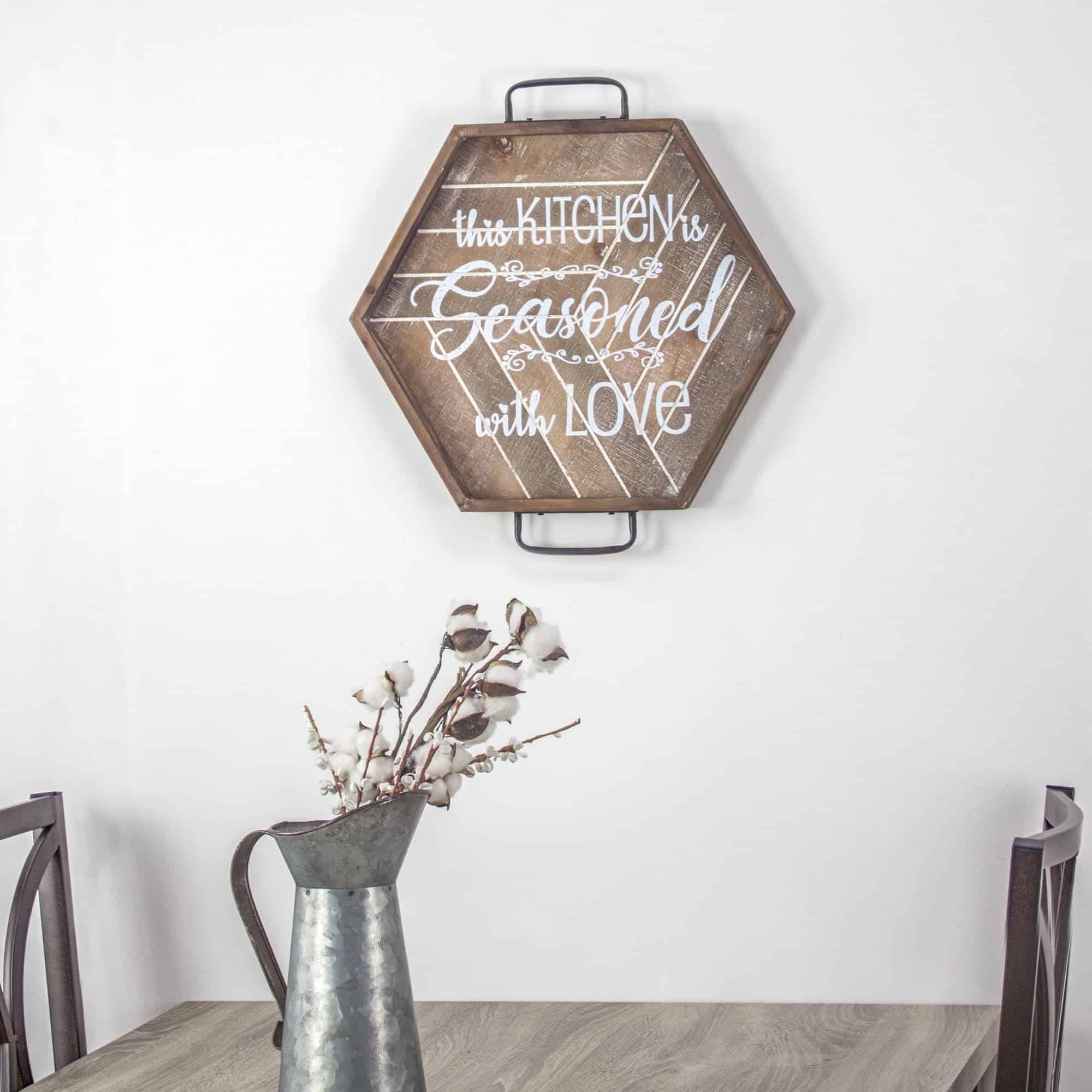 Metal Wall Decor Makes For a Charming Addition to Your Rustic Kitchen