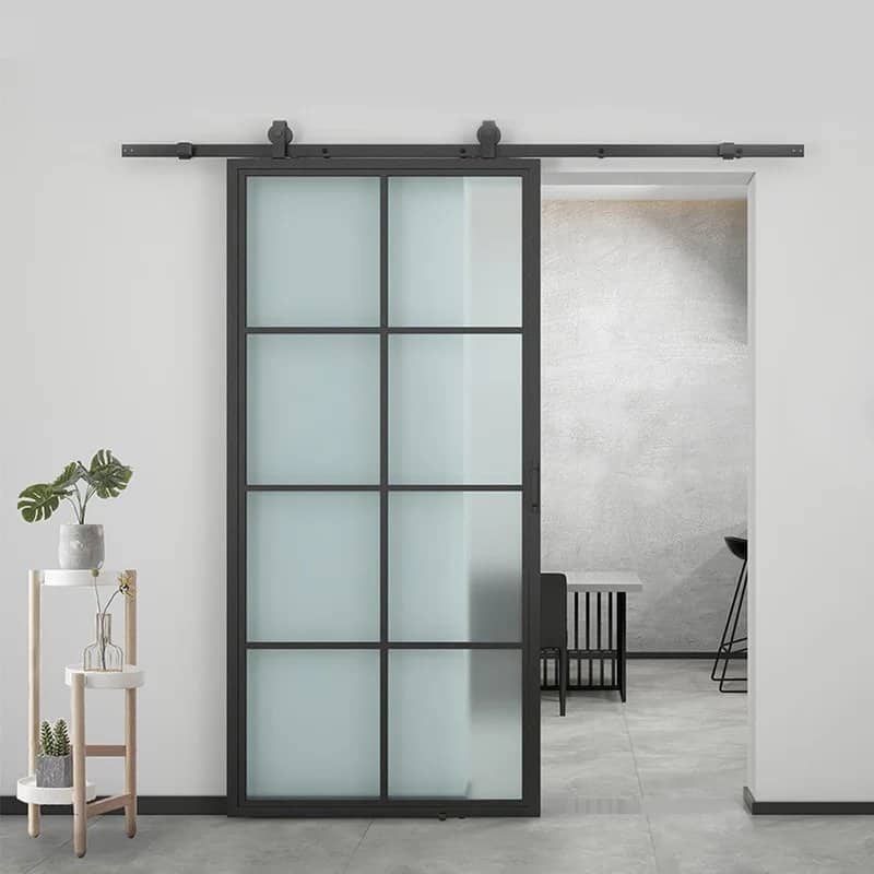 Go For Cohesion With A Metal And Glass Door