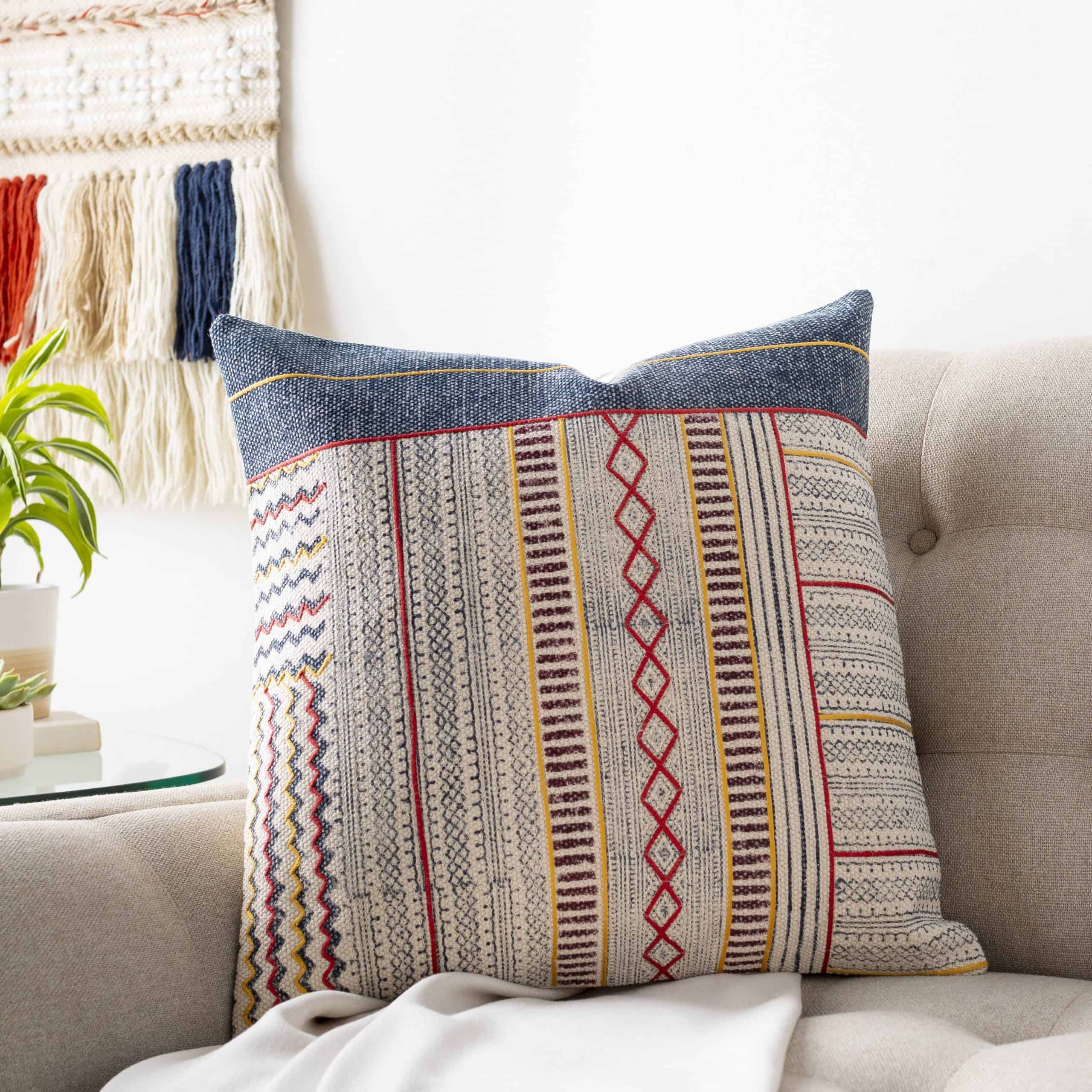 Colorful Embroidered Throw Pillows For A Boho Chic Look
