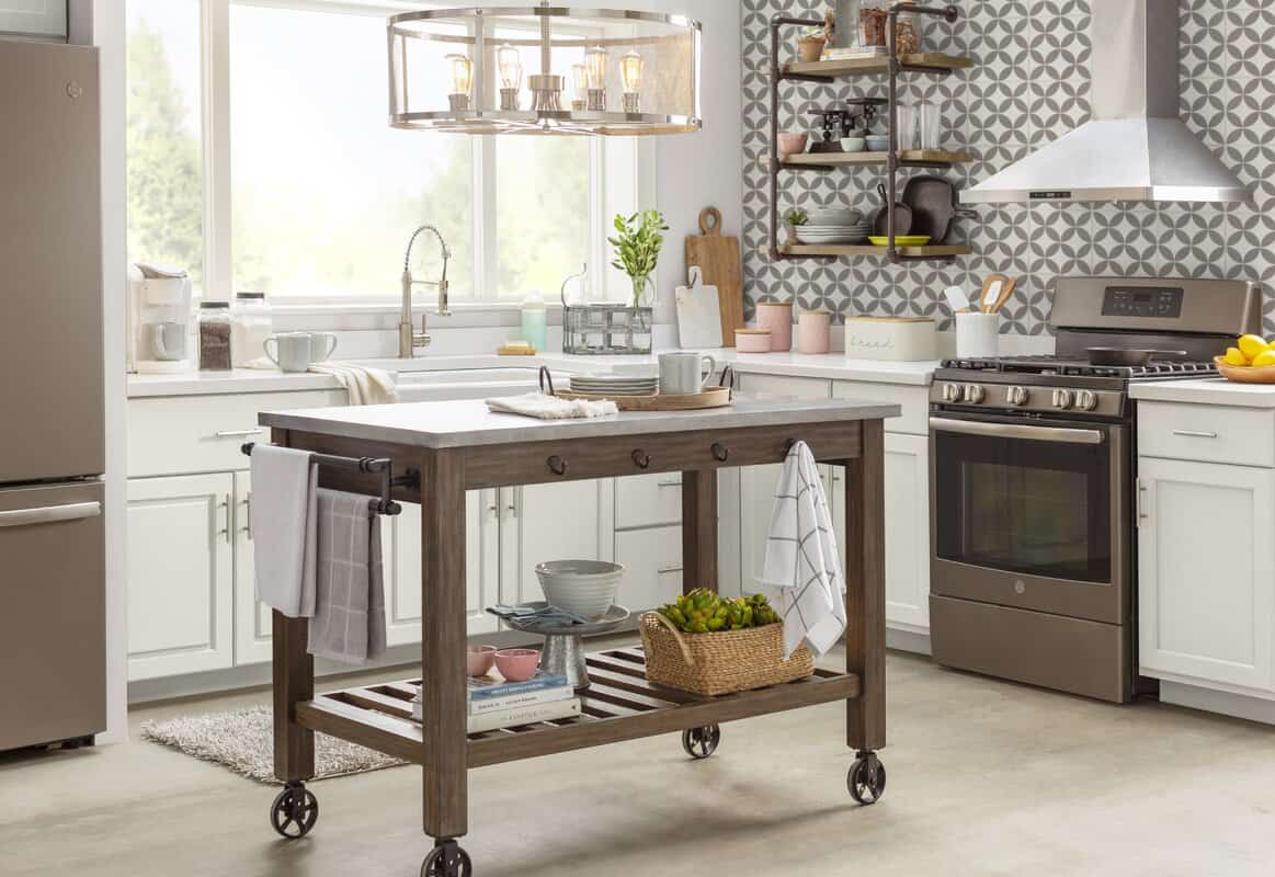 Cement Patterned Backsplash Tile