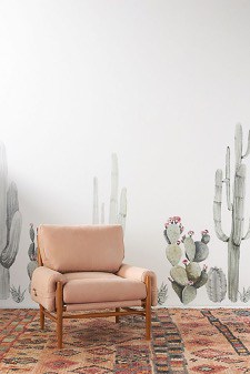Decorate With Life-Sized Watercolor Cactus Decals