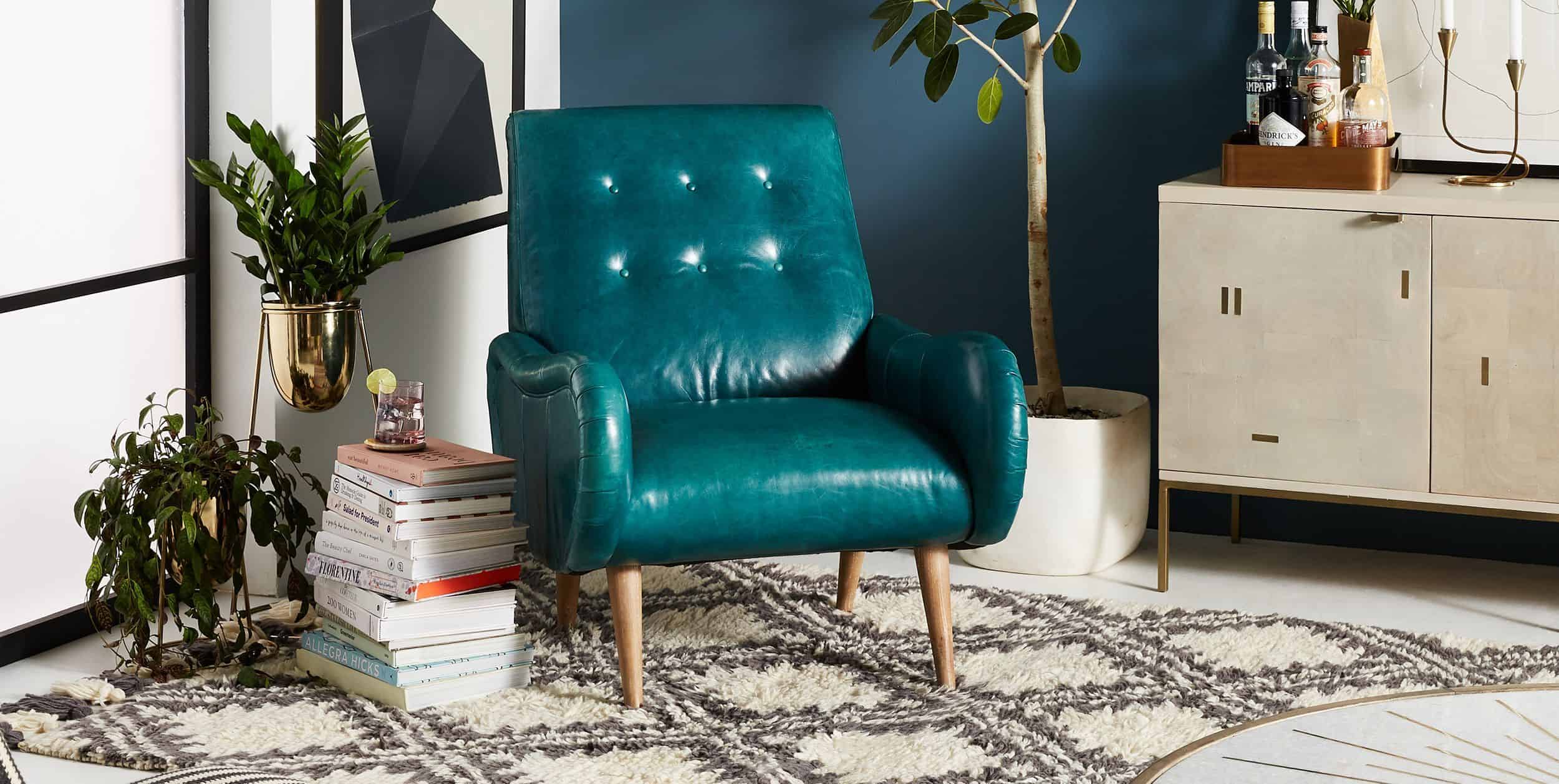 Add Luxury in a Different Sense With a Green Leather Chair