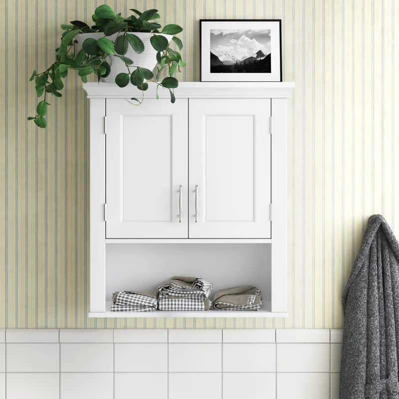 Use A Hanging Storage Cabinet For A Minimalistic Bathroom