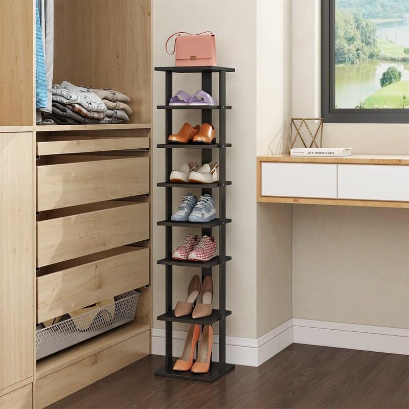 A Narrow Shoe Storage Cabinet Looks Stylish Even in Small Spaces
