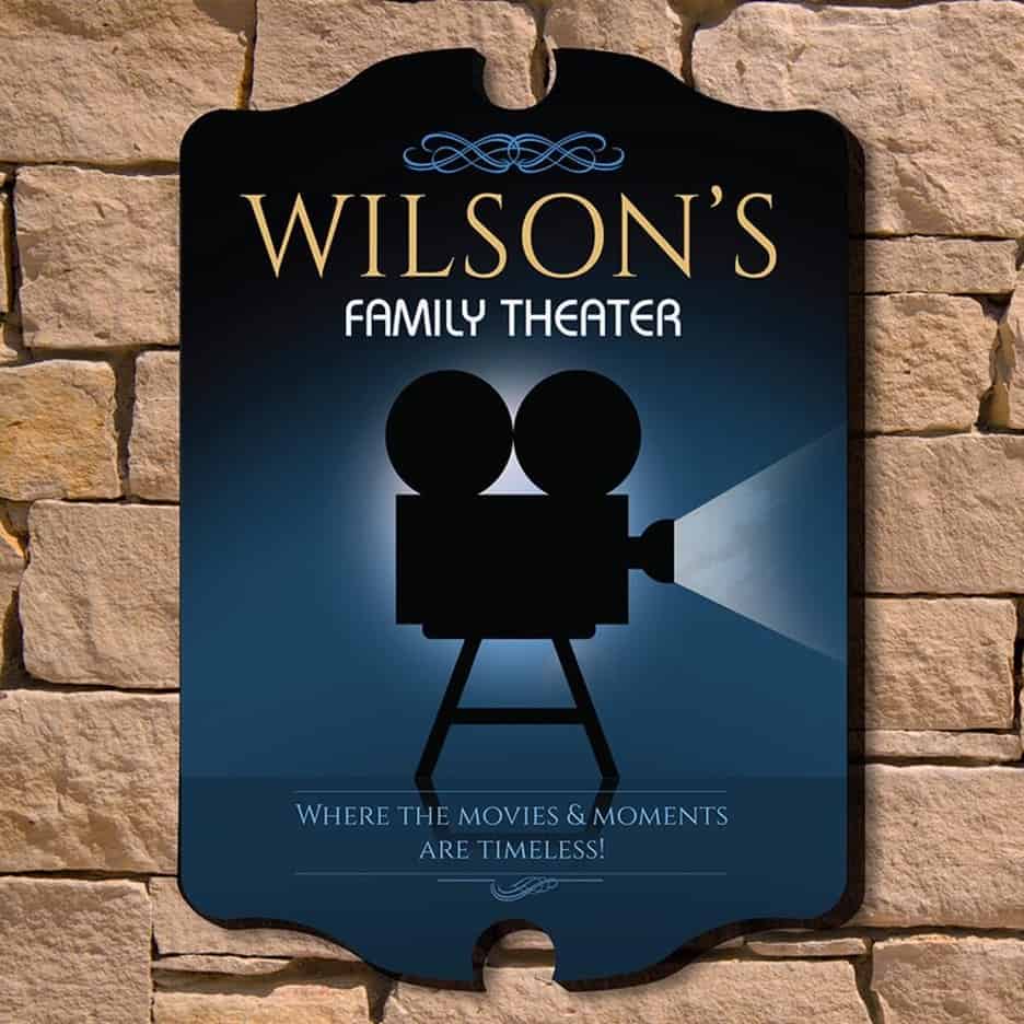Install a Personalized Family Home Theatre Sign