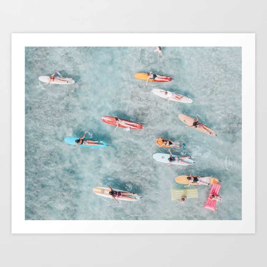 Reminiscence About The Waves With This Surfing Art Print