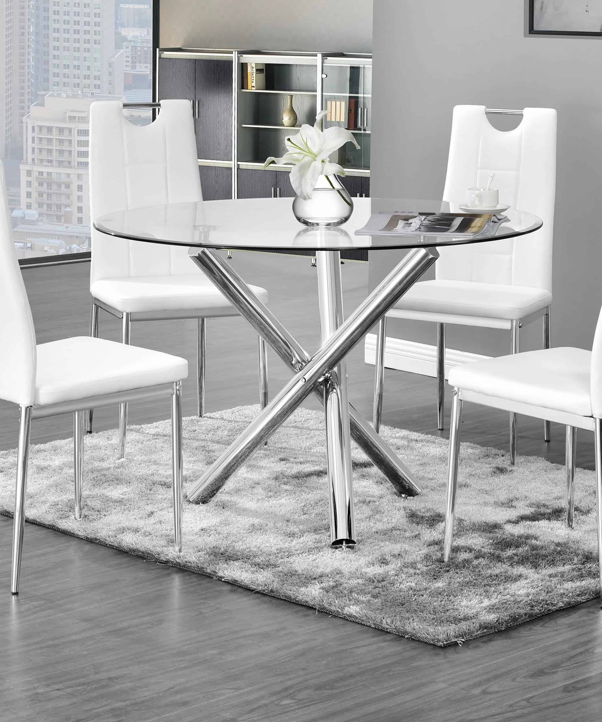 Go For A Modern Look With A Glass And Metal Table