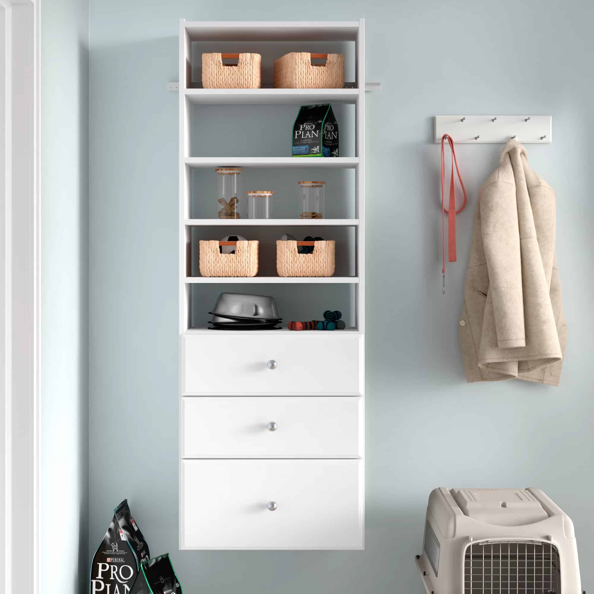 Make The Most Of Extra Wall Space With A Hanging Closet